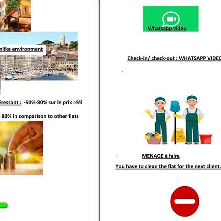 Cadre De Reve Mais Vous Faites Le Menage- Very Good Prices But You Have To Clea-N Th-E Flat Cannes Exterior photo
